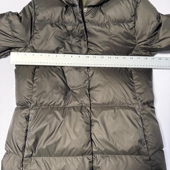 Polo Ralph Lauren Kids XL 16 Gray Olive Down Puffer Parka Hooded Jacket Coat - Picture 13 of 14
